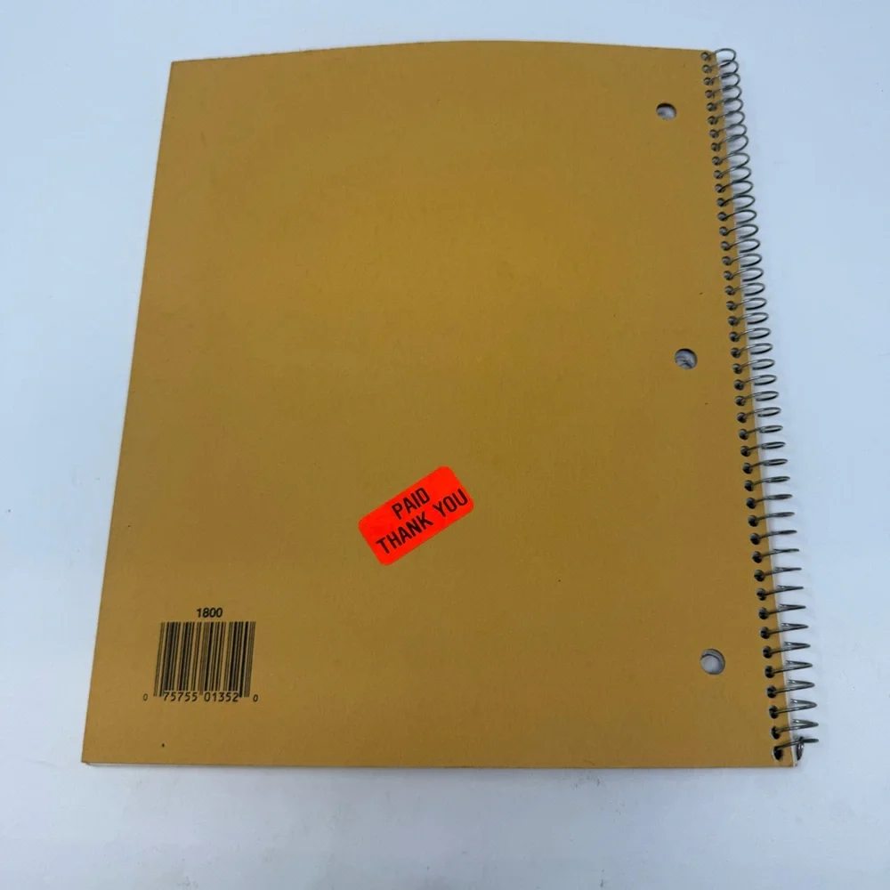 Top Flight Vintage Princeton University College Ruled Orange Spiral Notebook
